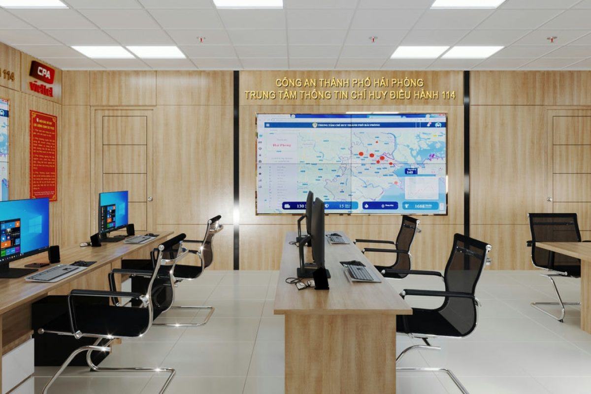 Thiết kế nội thất Trung tâm Thông tin Chỉ huy Điều hành 114 Hải Phòng