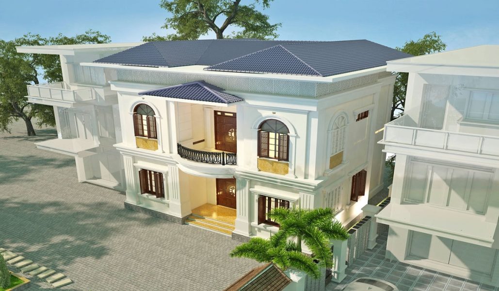 Thiết kế ngoại thất biệt thự Quốc Oai – Anh Tuấn