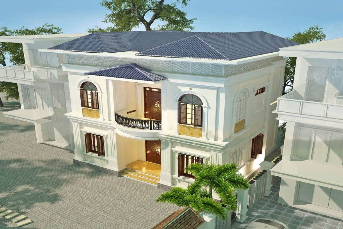 Thiết kế ngoại thất biệt thự Quốc Oai – Anh Tuấn